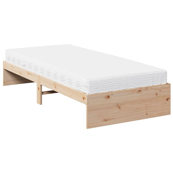 vidaXL Day Bed with Mattress 90x200 cm Solid Pine Wood