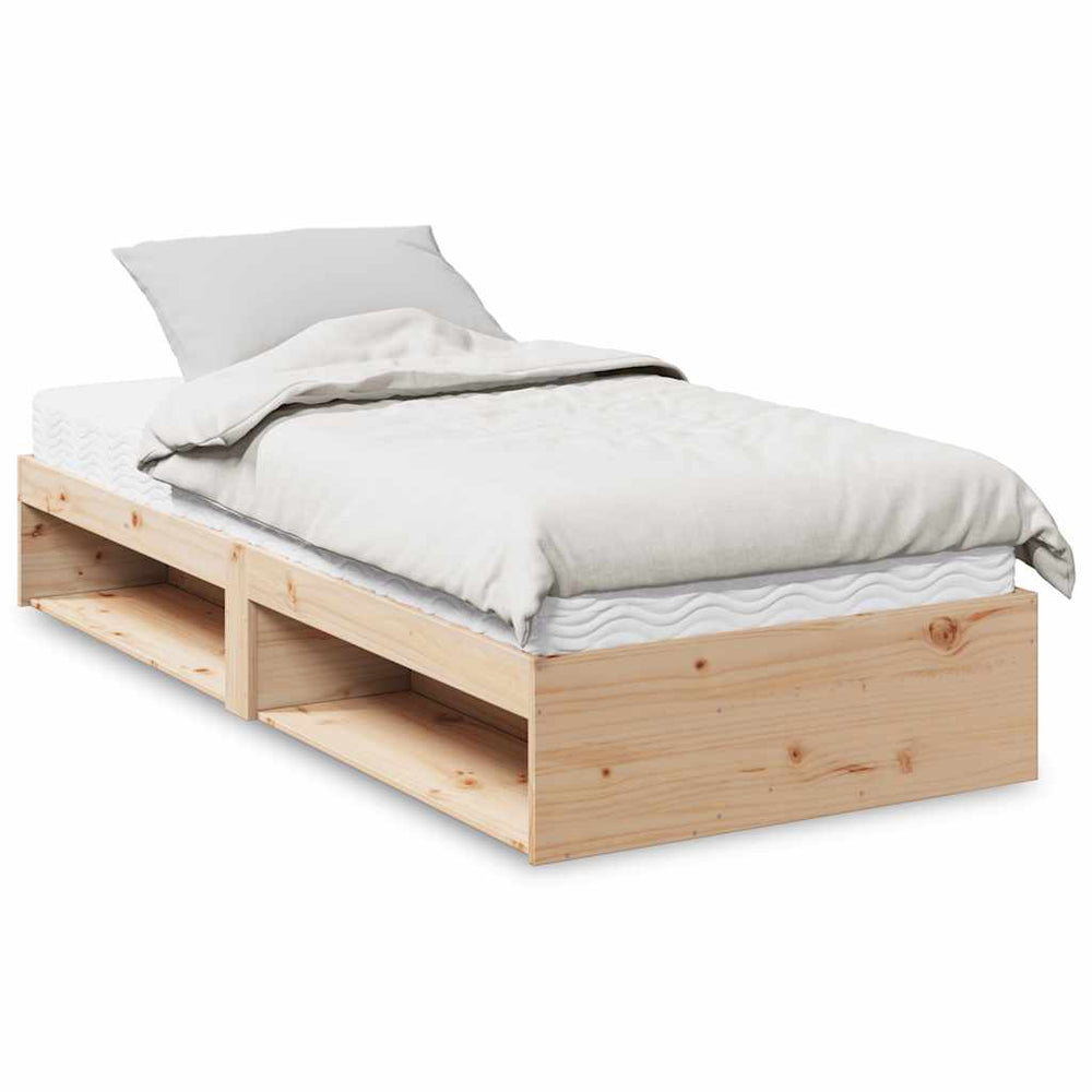 vidaXL Day Bed with Mattress 80x200 cm Solid Pine Wood