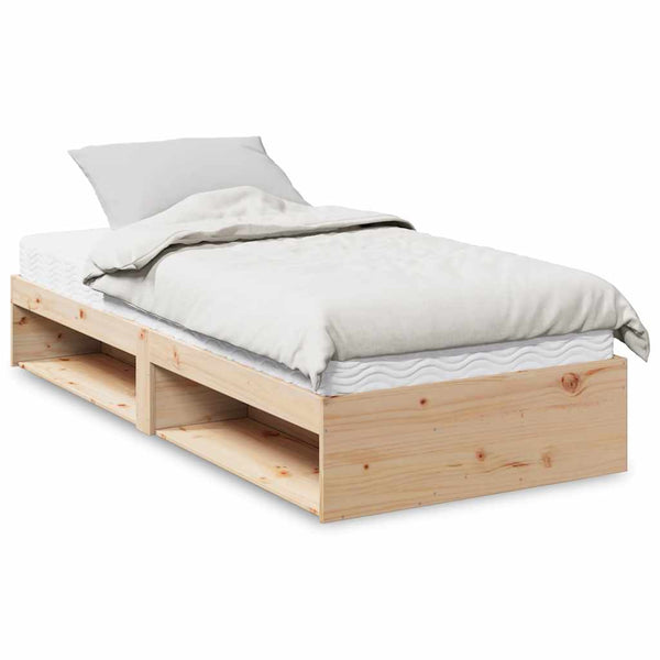 vidaXL Day Bed with Mattress 90x190 cm Solid Pine Wood