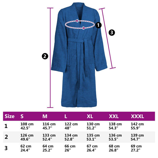 vidaXL Bathrobe KINN Blue S Cotton