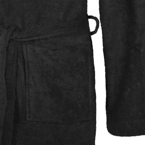 Schwarzer Baumwoll-Bademantel KINN M