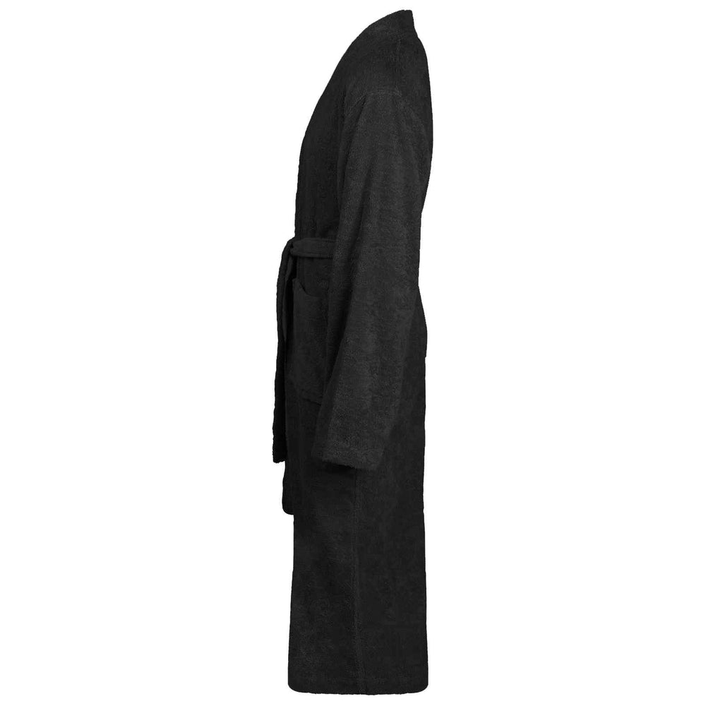 Schwarzer Baumwoll-Bademantel KINN XXL