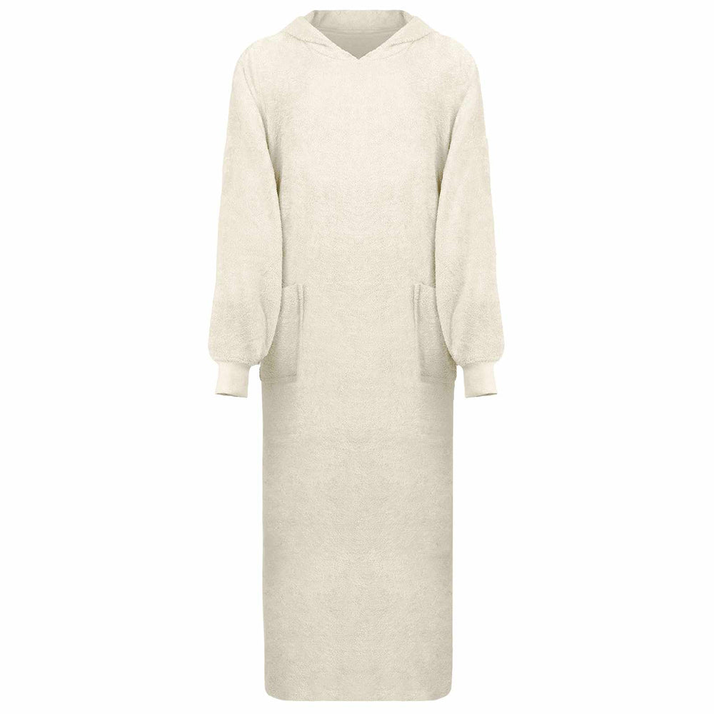 XXL Decken-Hoodie Creme Baumwolle