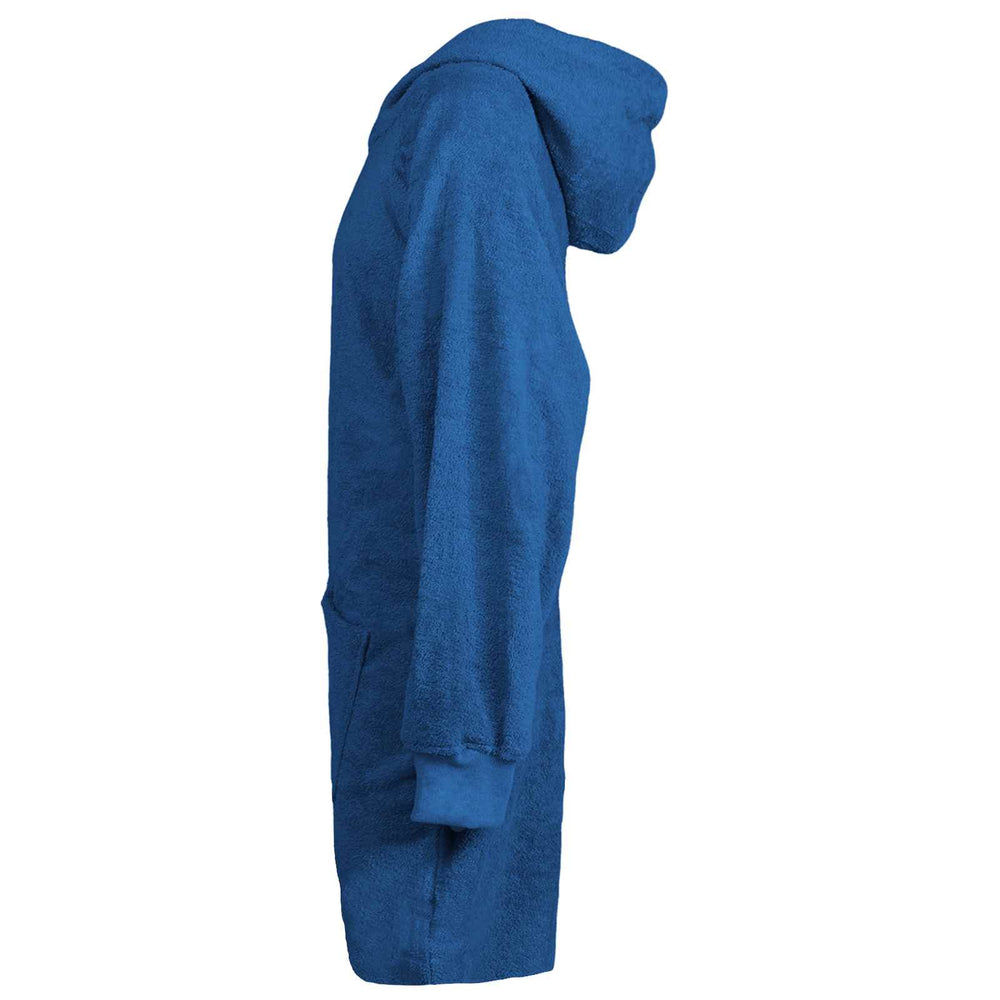 Marineblauer Decken-Hoodie aus Baumwolle, Größe L
