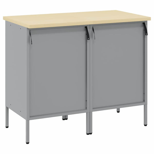 vidaXL Workbench with Drawers 2 pcs Red and Grey 100 x 55 x 85 cm