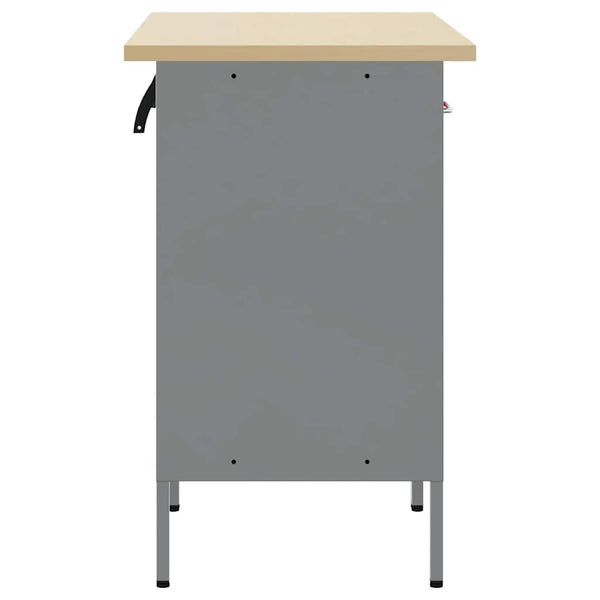 vidaXL Workbench with Drawers 2 pcs Red and Grey 100 x 55 x 85 cm