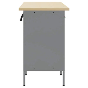 vidaXL Workbench with Drawers 3 pcs Red and Gray 150 x 55 x 85 cm
