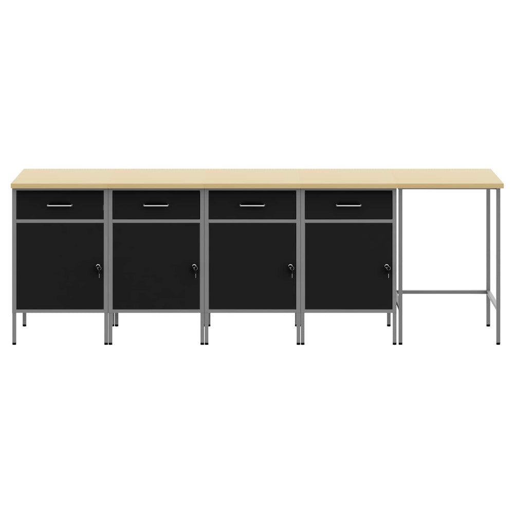 Arbeitsschrankset mit Schubladen, 5-teilig