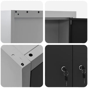 Werkzeugschrank Set, 3-teilig, Schwarz