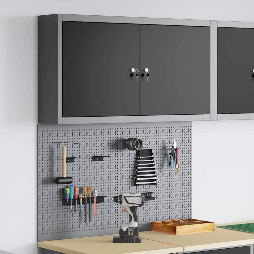 Werkzeugschrank Set, 3-teilig, Schwarz