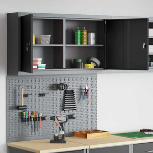 Werkzeugschrank Set, 3-teilig, Schwarz