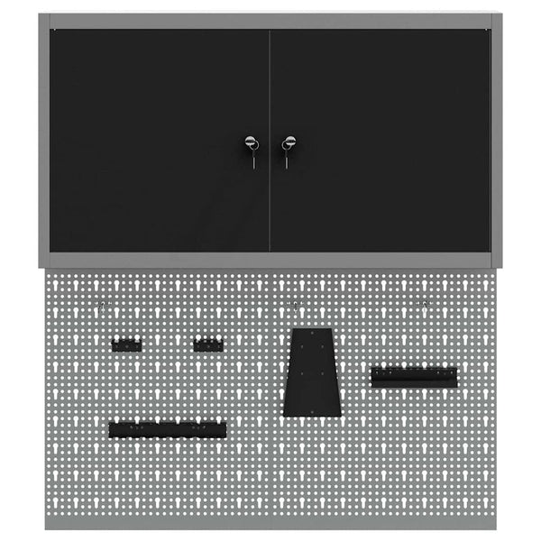 Werkzeugschrank Set, 3-teilig, Schwarz