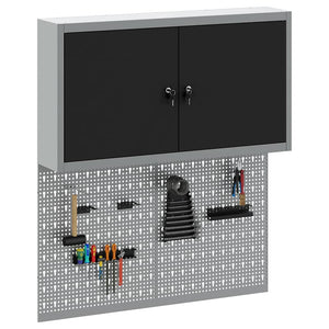 Werkzeugschrank Set, 3-teilig, Schwarz