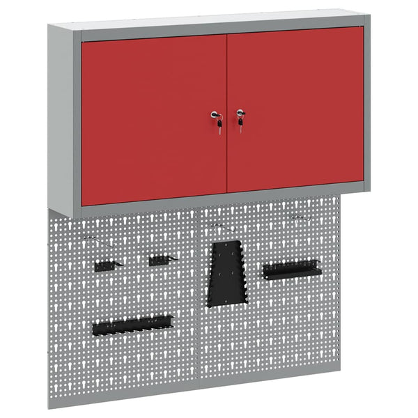 Werkzeugschrank Set Rot, 3-teilig