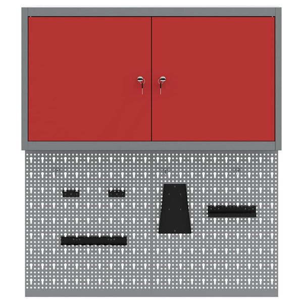 Werkzeugschrank Set Rot, 3-teilig