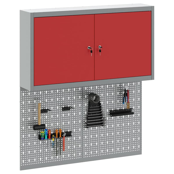 Werkzeugschrank Set Rot, 3-teilig