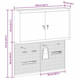 Werkzeugschrank Set Rot, 3-teilig