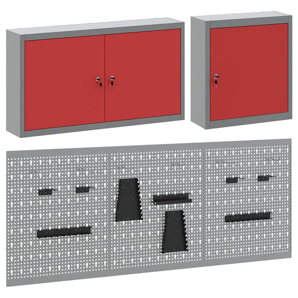 Werkzeugschrank Set 5-teilig Rot