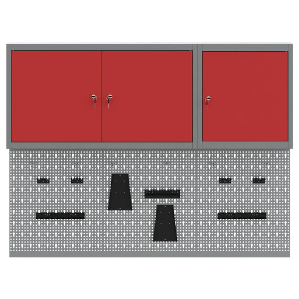 Werkzeugschrank Set 5-teilig Rot