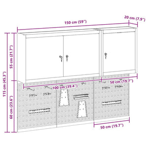 Werkzeugschrank Set 5-teilig Rot