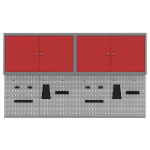 Werkzeugschrank Set Rot, 6-teilig