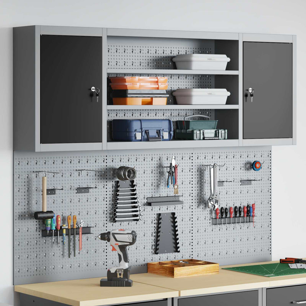 Werkzeugschrank Set 4-teilig Schwarz