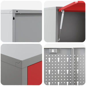 Werkstattschrank Set mit Schubladen Rot 5tlg.