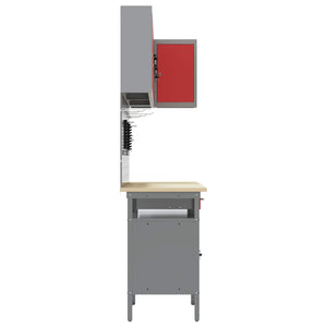 Werkbank Set mit Schubladen, 10-teilig, Rot/Grau