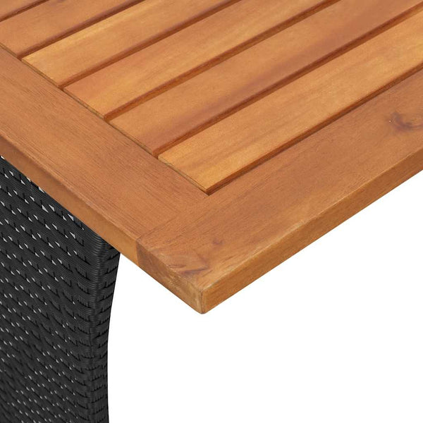 vidaXL 4-Piece Garden Dining Set with Cushions Black Poly Rattan