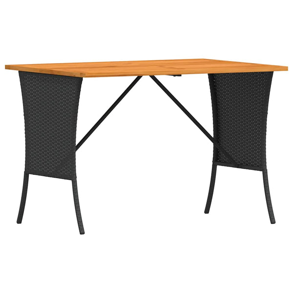 vidaXL 4-Piece Garden Dining Set with Cushions Black Poly Rattan