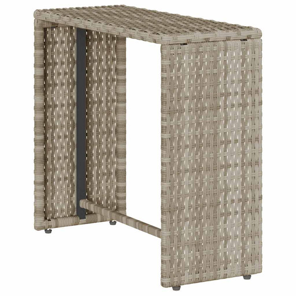 vidaXL 5-piece Garden Sofa Set Cushions Stackable Light Grey Poly Rattan