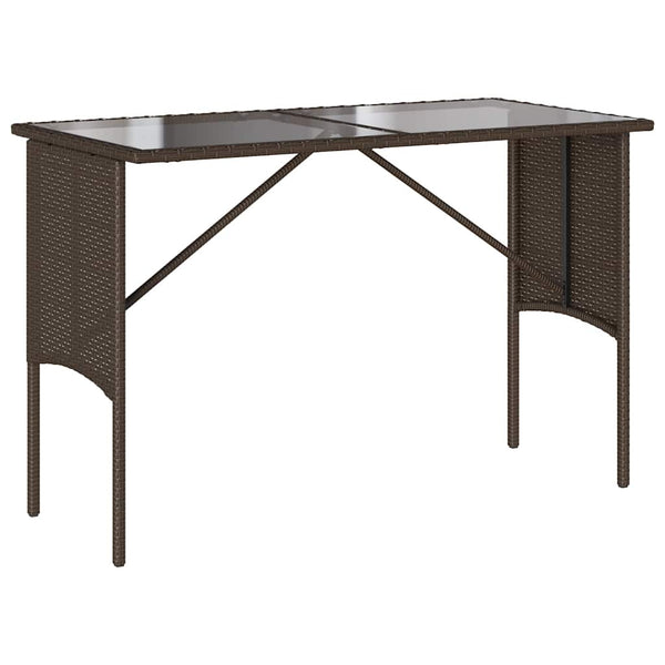vidaXL 3-Piece Garden Dining Set with Cushions Brown Poly Rattan