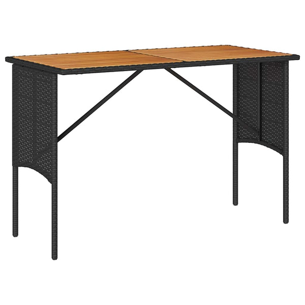 vidaXL 3-Piece Garden Dining Set with Cushions Black Poly Rattan