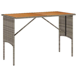 vidaXL 3-Piece Garden Dining Set with Cushions Grey Poly Rattan