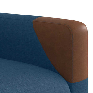 vidaXL Recliner Blue Fabric