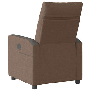 vidaXL Recliner Brown Fabric
