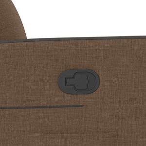 vidaXL Recliner Brown Fabric