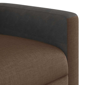vidaXL Recliner Brown Fabric
