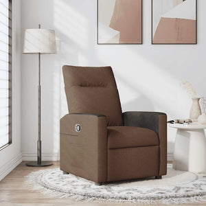 vidaXL Recliner Brown Fabric