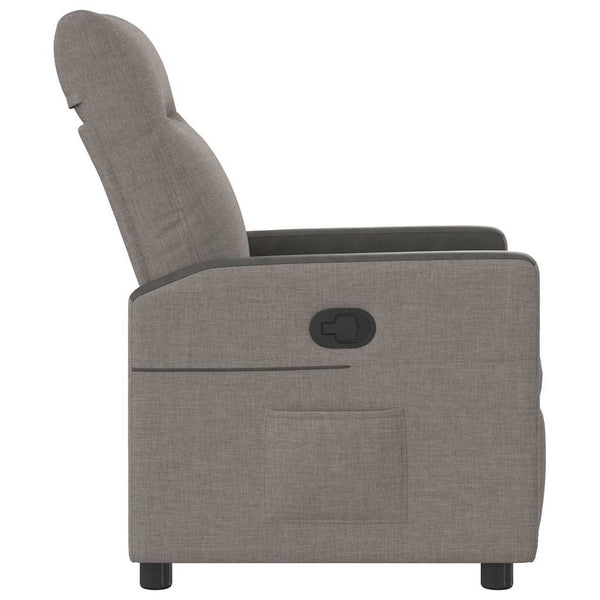 vidaXL Recliner Taupe Fabric