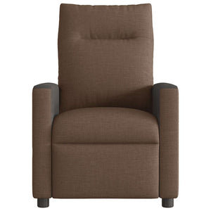 vidaXL Massage Recliner Brown Fabric