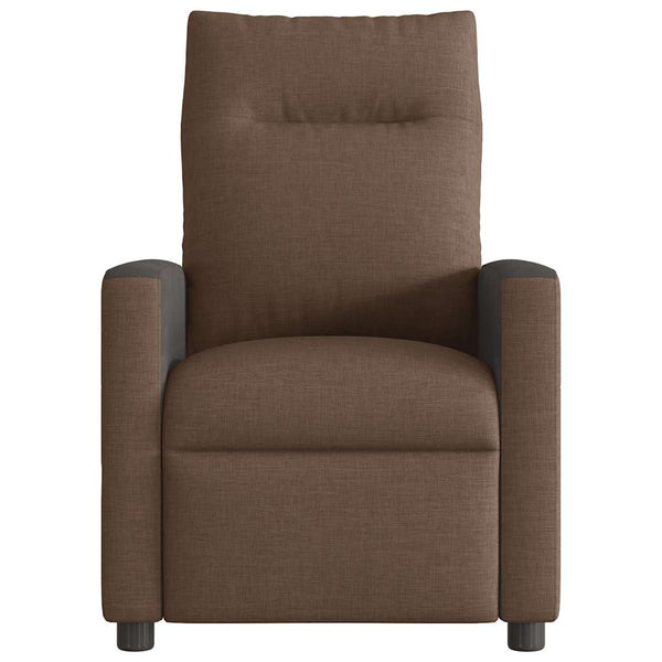 vidaXL Massage Recliner Brown Fabric