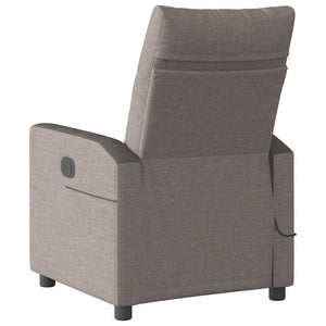 vidaXL Massage Recliner Taupe Fabric