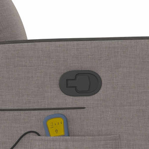 vidaXL Massage Recliner Taupe Fabric