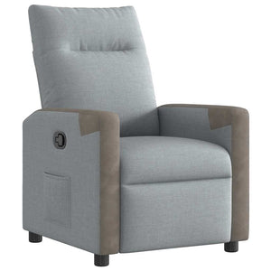 vidaXL Recliner Light Gray Fabric