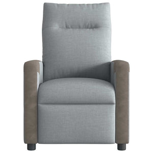 vidaXL Recliner Light Gray Fabric