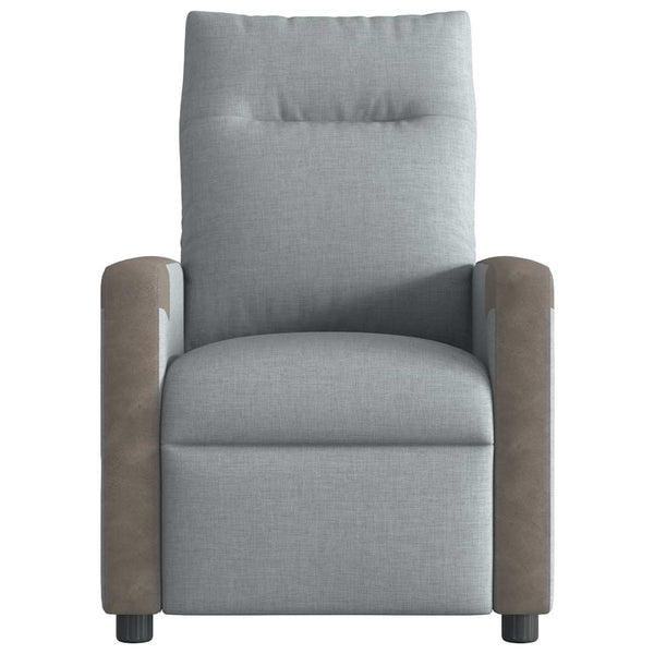 vidaXL Recliner Light Gray Fabric