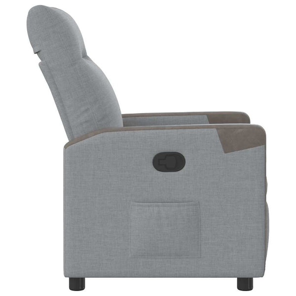 vidaXL Recliner Light Gray Fabric