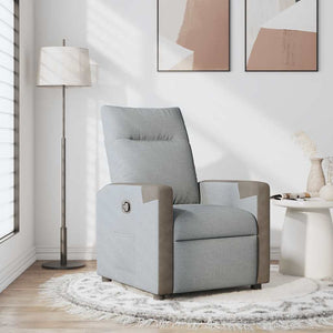 vidaXL Recliner Light Gray Fabric