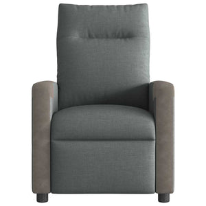 vidaXL Recliner Dark Grey Fabric
